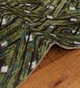 Nettle Green Geometric Polyester 6 ft x 9 ft Machine Made Carpet