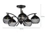 Netto Black Glass Chandelier