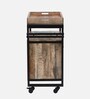 Neumark Solid Wood Bar Trolley In Natural Finish