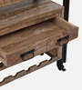 Neumark Solid Wood Bar Trolley In Natural Finish