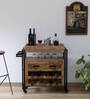 Neumark Solid Wood Bar Trolley In Natural Finish