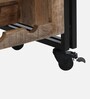 Neumark Solid Wood Bar Trolley In Natural Finish
