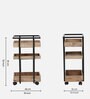 Neutal Solid Wood Bar Trolley In Natural Finish