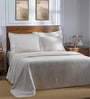 Neutral Abstract TC 430 Viscose Bed Cover