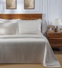Neutral Abstract TC 430 Viscose Bed Cover