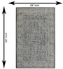 Neutral Geometric Wool And Cotton 8 X 5 Feet Hand Tufted Carpet