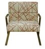 Neva Lounge Chair with Base in Brass Finish