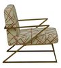 Neva Lounge Chair with Base in Brass Finish