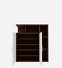 Nevera Shoe Cabinet In Walnut And Frosty White Finish