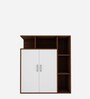 Nevera Shoe Cabinet In Walnut And Frosty White Finish