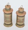 New Bottle Set Fo 2  Multicolour Iron Candle Holders