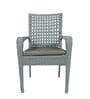New Castle Wicker Table And Chair Set ( With 4 Chairs ) In Grey Finish
