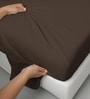 New Dark Brown Solid 400 TC Cotton King Sized Bedsheet with 2 Pillow Covers