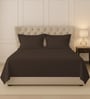 New Dark Brown Solid 400 TC Cotton King Sized Bedsheet with 2 Pillow Covers