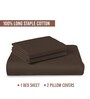 New Dark Brown Solid 400 TC Cotton King Sized Bedsheet with 2 Pillow Covers
