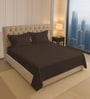 New Dark Brown Solid 400 TC Cotton King Sized Bedsheet with 2 Pillow Covers