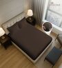 New Dark Brown Solid 400 TC Cotton King Sized Fitted sheet with 2 Pillow Covers