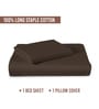 New Dark Brown Solid 400 TC Cotton Single Sized Bedsheet with 1 Pillow Cover