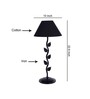New Era  Black Cotton Leaf Table Lamp