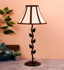 Hobart Multicolour Cottan Fabric Shade Night Lamp With Iron Base