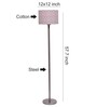 Flamingo Multicolour Cottan Fabric Shade Club Floor Lamp With Steel Base