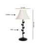 New Era  Off-White Cotton Leaf Table Lamp
