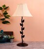 New Era  Off-White Cotton Leaf Table Lamp