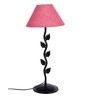 New Era Pink Jute Leaf Table Lamp