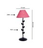 New Era Pink Jute Leaf Table Lamp