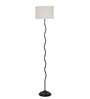 Ciaro White Jute Shade Club Floor Lamp With Iron Base