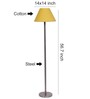 New Era  Yellow Cotton Conical  Designer Steel Floor Lamp For Home Decor