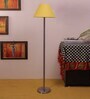 New Era  Yellow Cotton Conical  Designer Steel Floor Lamp For Home Decor