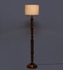 Off White Cotton Floor Lamp