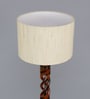 Off White Cotton Floor Lamp