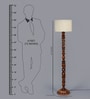 Off White Cotton Floor Lamp