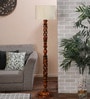 Off White Cotton Floor Lamp