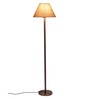 Electa Beige Jute Shade Club Floor Lamp With Steel Base