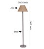 Electa Beige Jute Shade Club Floor Lamp With Steel Base