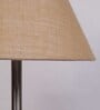 Electa Beige Jute Shade Club Floor Lamp With Steel Base