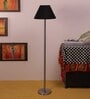 New Era Black Cotton Conical  Designer Steel Floor Lamp For Home Decor