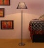 New Era Blue Jute  Conical  Designer Steel Floor Lamp For Home Decor