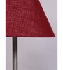New Era Maroon Jute  Conical  Designer Steel Floor Lamp For Home Decor