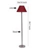 New Era Maroon Jute  Conical  Designer Steel Floor Lamp For Home Decor