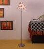 Mountwill Multicolour Cottan Fabric Shade Club Floor Lamp With Steel Base