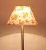 Mountwill Multicolour Cottan Fabric Shade Club Floor Lamp With Steel Base