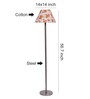 Mountwill Multicolour Cottan Fabric Shade Club Floor Lamp With Steel Base