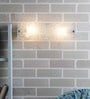 Off White Metal Bath Light
