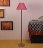New Era Pink Jute  Conical  Designer Steel Floor Lamp For Home Decor