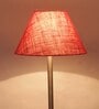 New Era Pink Jute  Conical  Designer Steel Floor Lamp For Home Decor