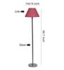 New Era Pink Jute  Conical  Designer Steel Floor Lamp For Home Decor